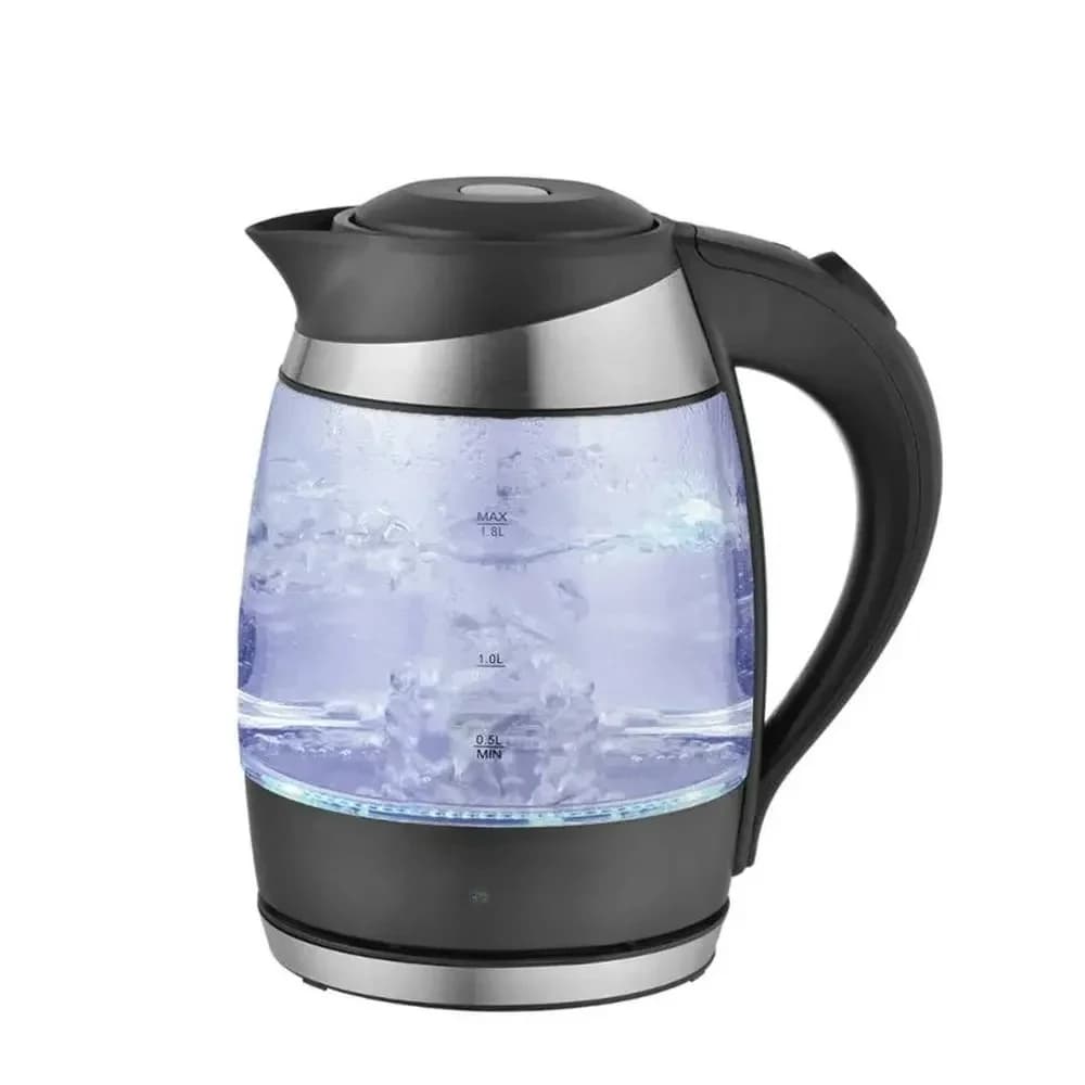 # l 1,8 L Glass Tea Electric Kettle Automatic Without Cable Black 120 V