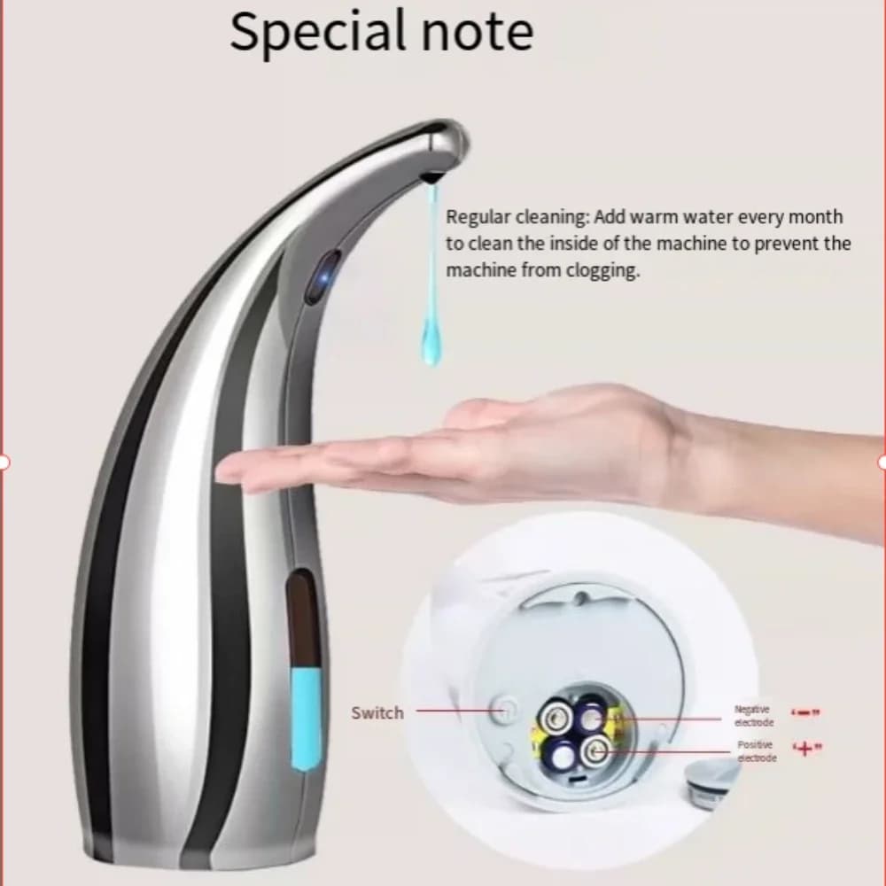 Dispenser per lavaggio a mano Dispenser di sapone 1PC Sensore automatico Touchless Intelligente 300ML Shampoo liquido per piatti da tavolo