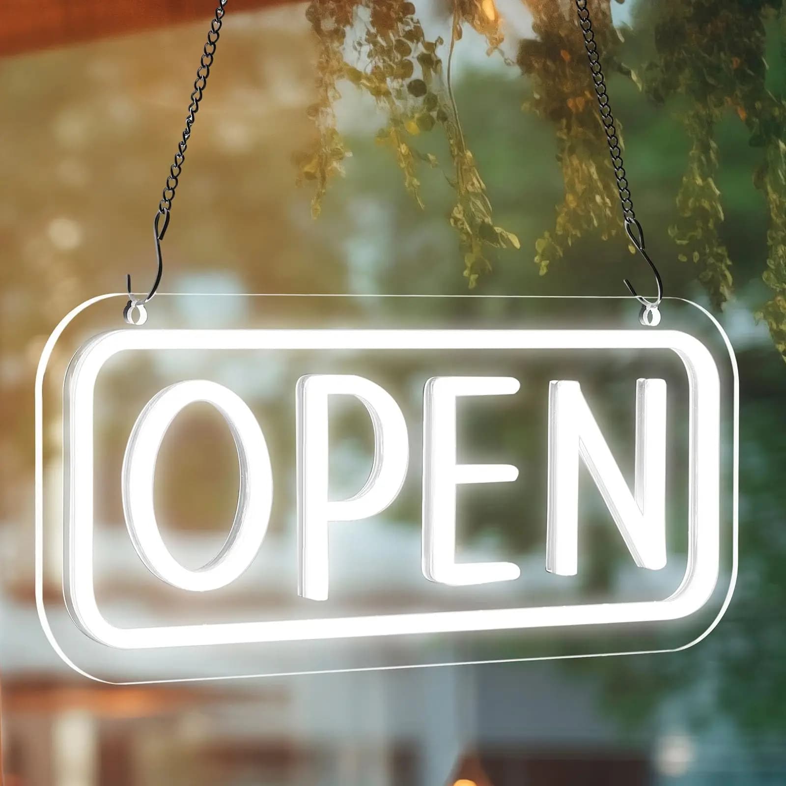 Insegna aperta al neon a LED On/Off Insegna aperta più luminosa Scheda pubblicitaria Luci al neon aperte elettriche Parete per finestra Negozio Bar Hotel