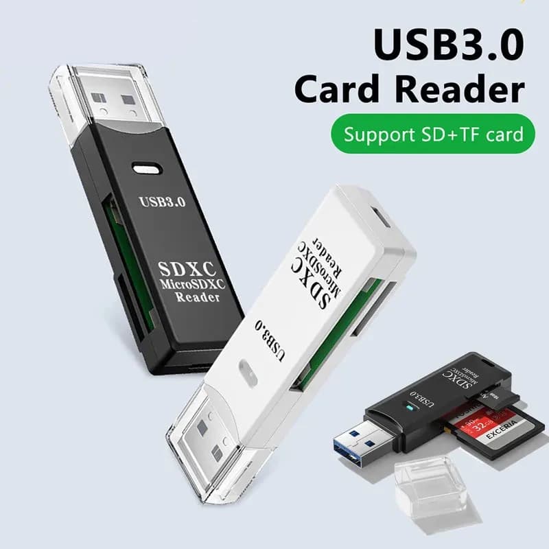 Lettore di schede USB 3.0 Adattatore per scheda di memoria USB 2.0 a Sd Micro Sd Tf 2 in 1 per Mac PC Laptop Accessori Lettore di schede Flash Drive