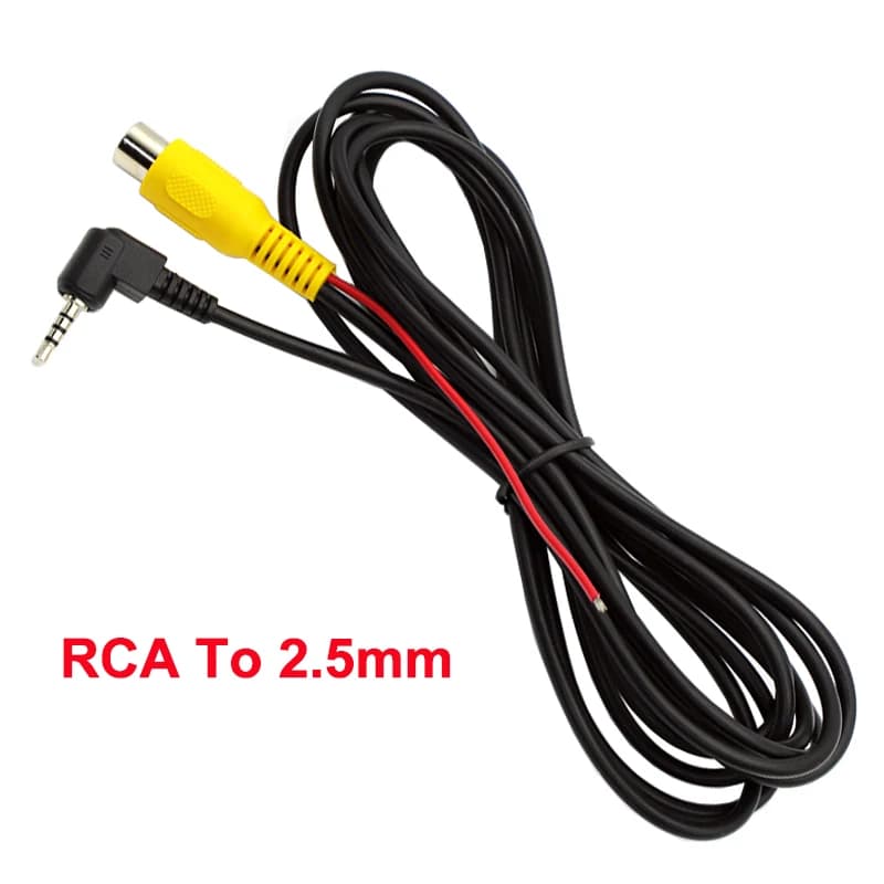 1-5 pcs Cable Video RCA Adapter RCA 2.5mm Plug Female Cable AV Converter with DVR Dashcam Car Cable Reverse Parking Camera