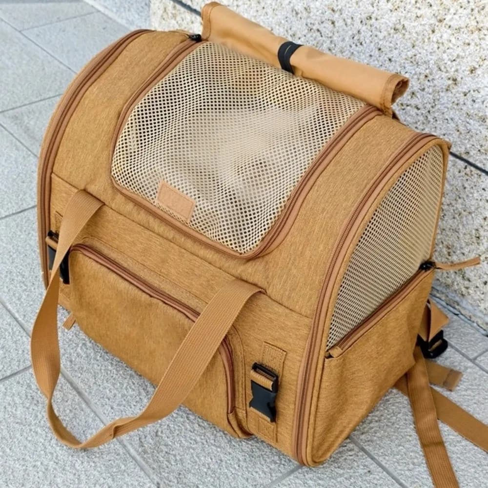 Expandable Pet Carrier Bag Foldable Large-Capacity Cat Carrier Backpack Durable Breathable Mesh Expandable Pet Carrier Travel