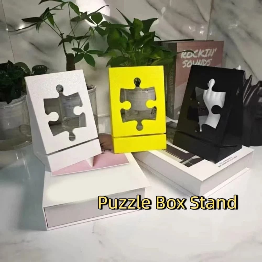 Supporto Creativo per Puzzle 3D Stampati, Espositore Decorativo per Poster, Portaoggetti in Plastica per Puzzle e Arte