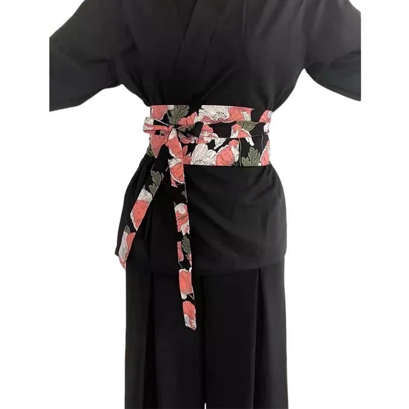 Japanese Style Kimono Waistband Ancient Obi Belt Traditional Hanfu Dress Decor Belt Yukata Bathrobe Girdle Decor Accessories