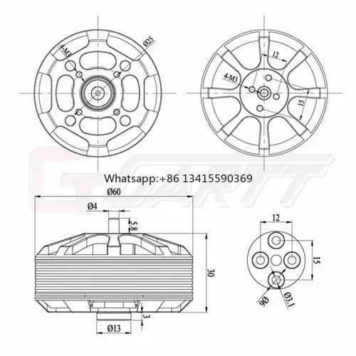 GARTT ML5210 Motore Brushless 340KV per Multicopter Quadcopter Hexacopter RC Robot