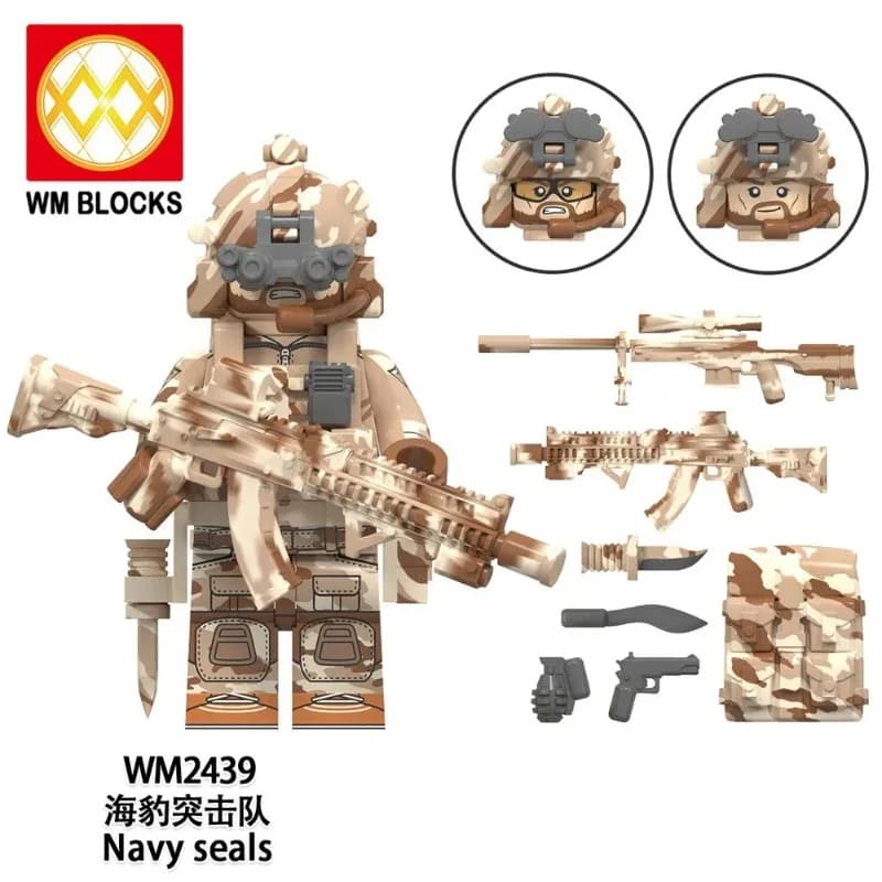 Serie militare, forze speciali, blocchi da costruzione assemblabili per bambini, giocattolo digitale assemblabile, giocattoli educativi per bambini