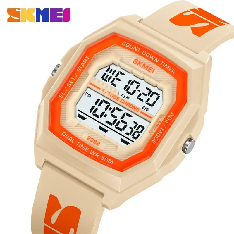 SKMEI 2282 Countdown Wristwatches Reloj Hombre Fashion Digital Sports Electronic watches for men Women 5Bar Waterproof chronometer
