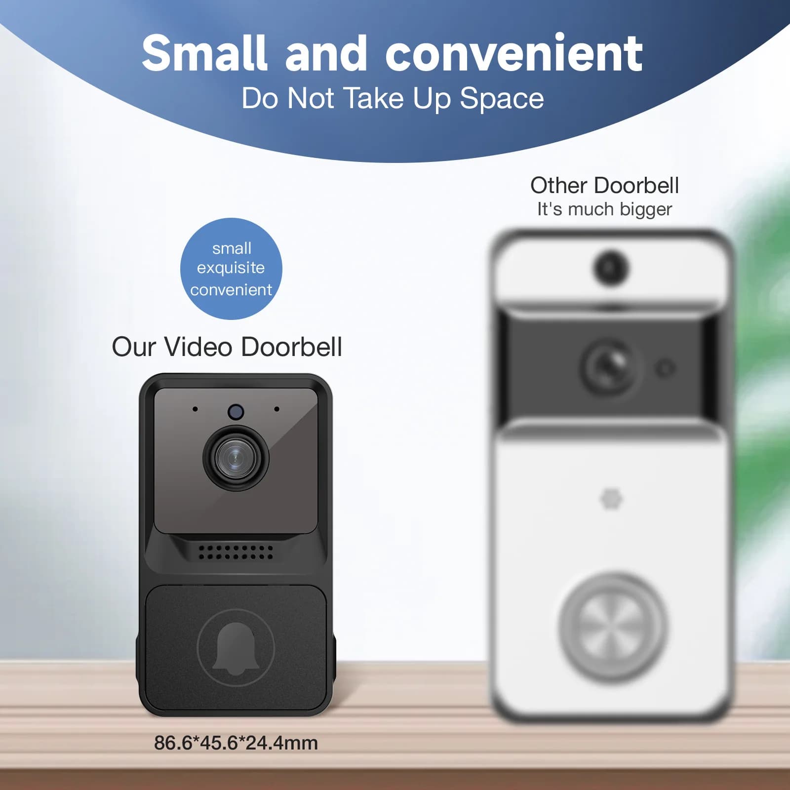 Campanello WIFI intelligente Smart Home Telefono senza fili Campanello per porte Telecamera Video di sicurezza Citofono vocale Campanello video intelligente a infrarossi Z20