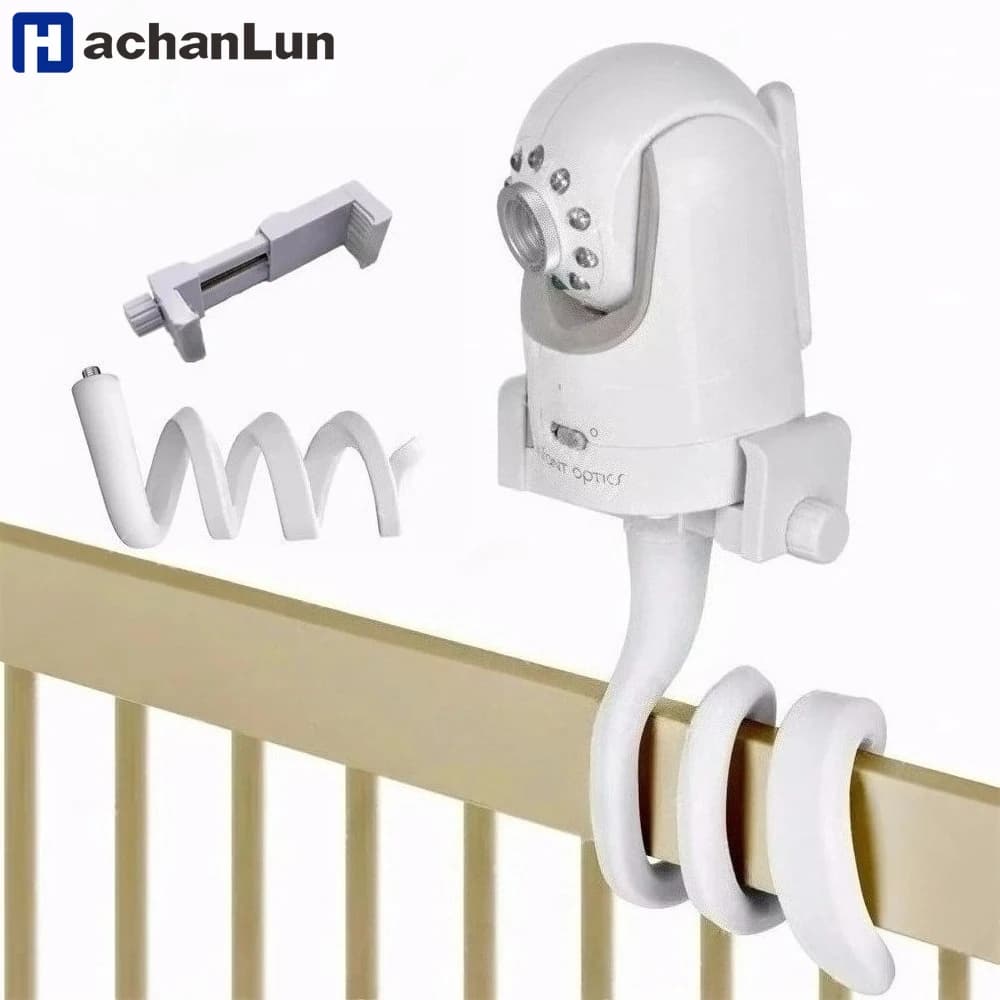 Supporto per fotocamera con staffa multifunzione universale per baby monitor da letto Supporto per fotocamera con clip flessibile a vite da 1/4 Braccio lungo regolabile per montaggio su tubo flessibile