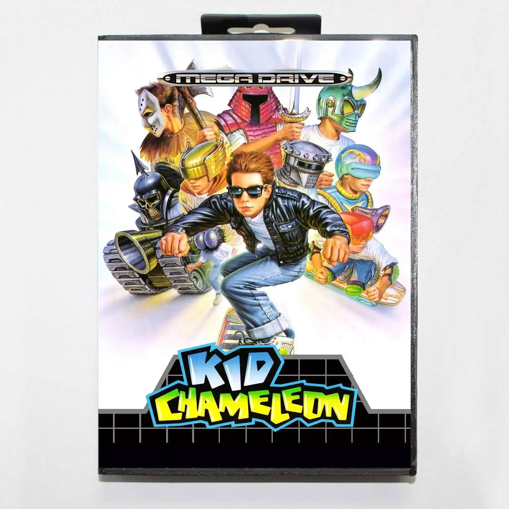 Scheda di gioco Kid Chameleon MD con scatola EUR per sistema Sega Megadrive Genesis a 16 bit