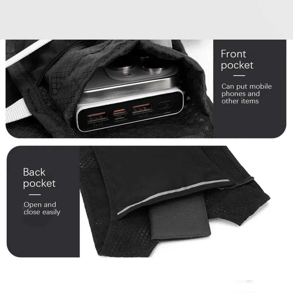 Running vest for multitask hydration Light reflective design Cycling backpack Phone storage Breathable hiking loop