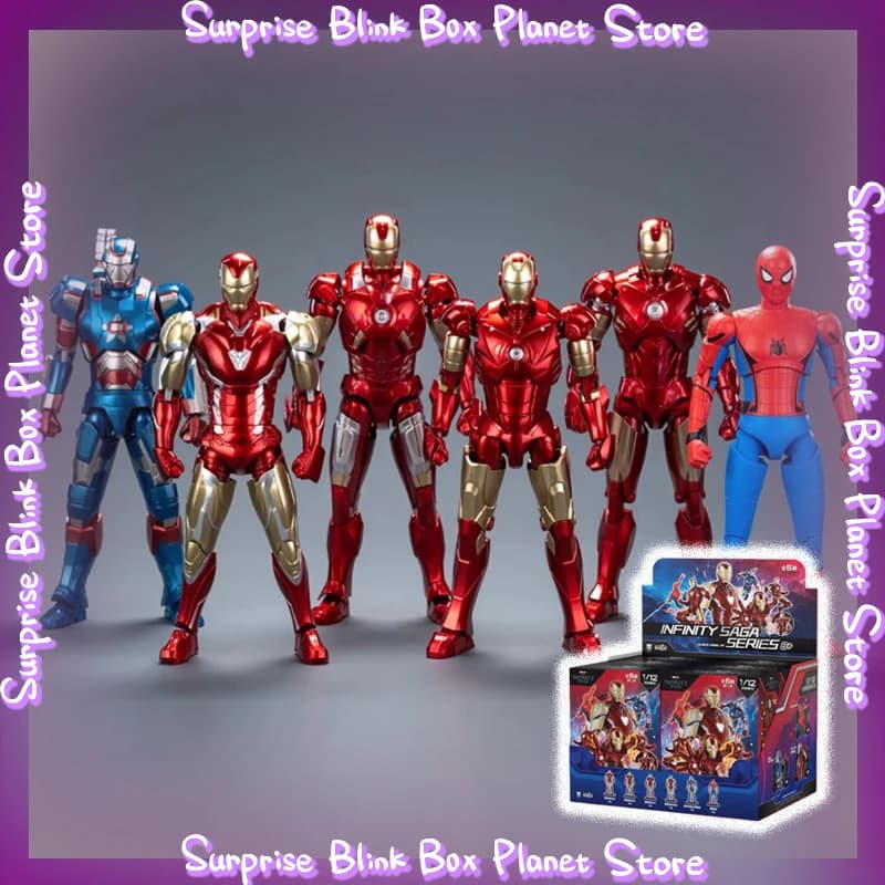 Hot Marvel Blind Box Infinity Saga Series Nuova scatola misteriosa Costruibile Iron Man Spider-Man Surprise Action Figures Regali giocattolo alla moda