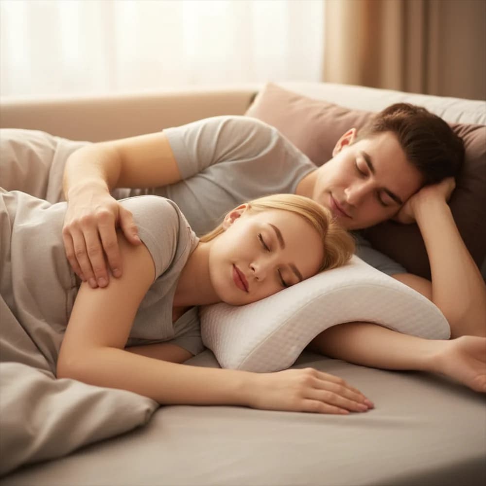 Cuscino in memory foam 3 in 1: cuscino per il braccio coccole per coppie e cuscino di supporto per il collo da viaggio, design ergonomico a rimbalzo lento a forma di U