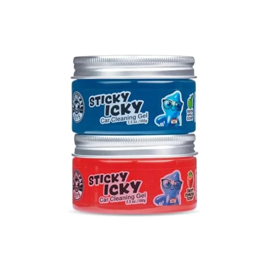 Sticky Icky Car Cleaning Gel, Green Apple and Sweet Strawberry Scent - Detailing Kit, Car Dust Crevice Cleaner, Slime Auto Air