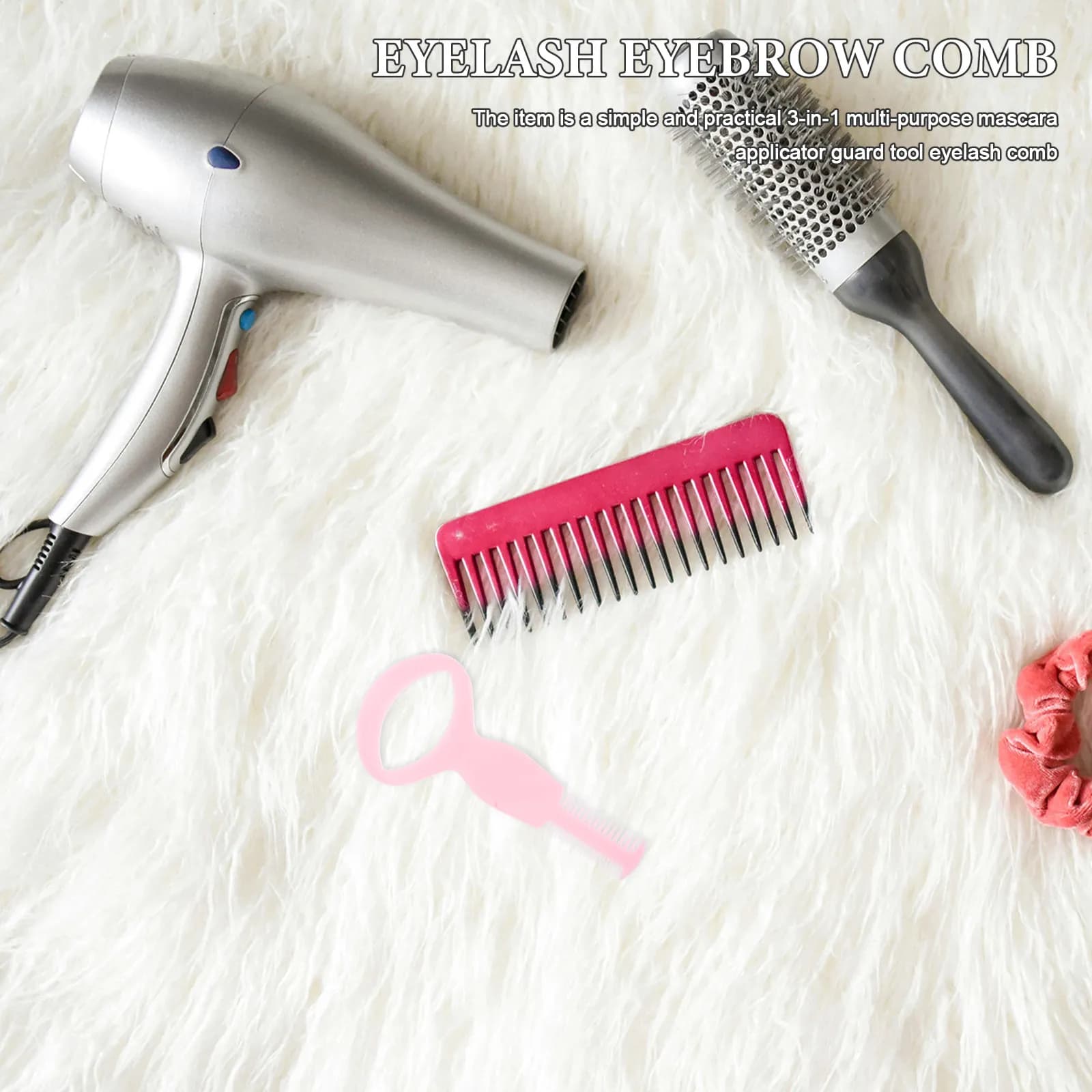 Strumento 3-in-1 in Plastica Resistente per Mascara, Pettine per Ciglia e Styler per Sopracciglia, Protegge dai Mascara i Occhi per Principianti e Professionisti
