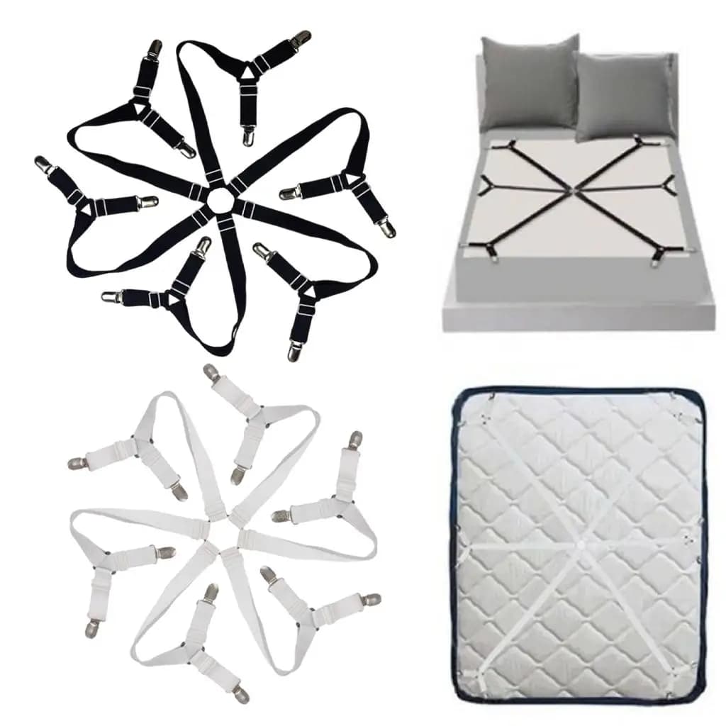 Bed Sheets Holders Straps Adjustable Sheet Suspenders Mattress Fasteners Clips for All Size Beds Bedroom Accessories