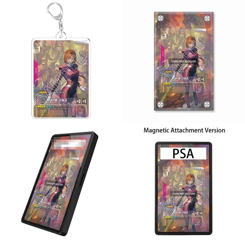 Art Display for Gundam Card Game Newtype Rising Marida Cruz Anime Art Fans Gift Recyclable Acrylic Protective Case Keychain