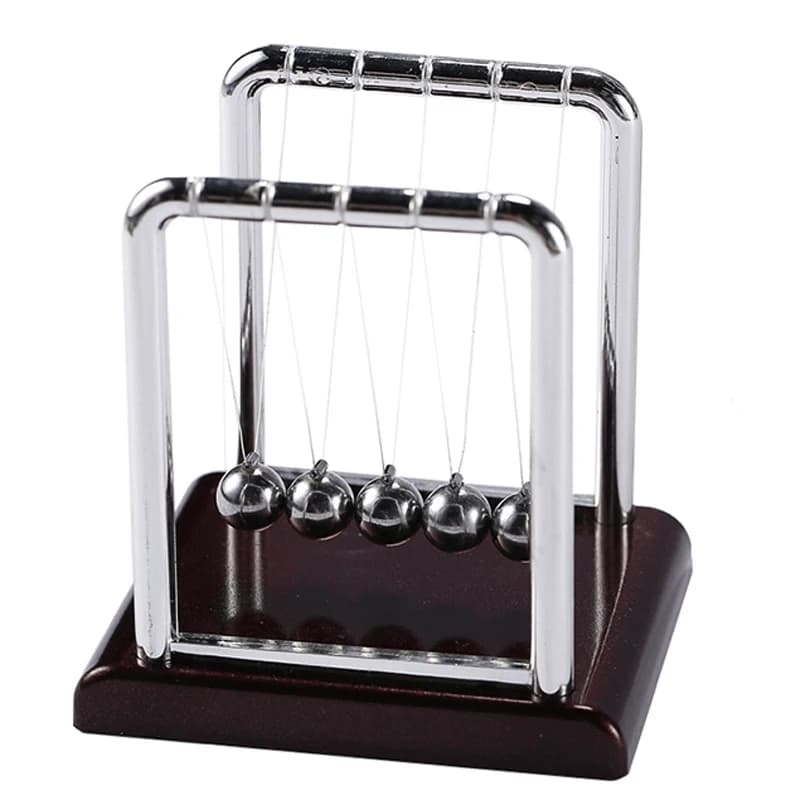 Culla di Newton Equilibrio Sfera in acciaio Materiale didattico Fisica Scienza Pendolo Giocattoli da tavolo Accessori per laboratorio di scienze antistress