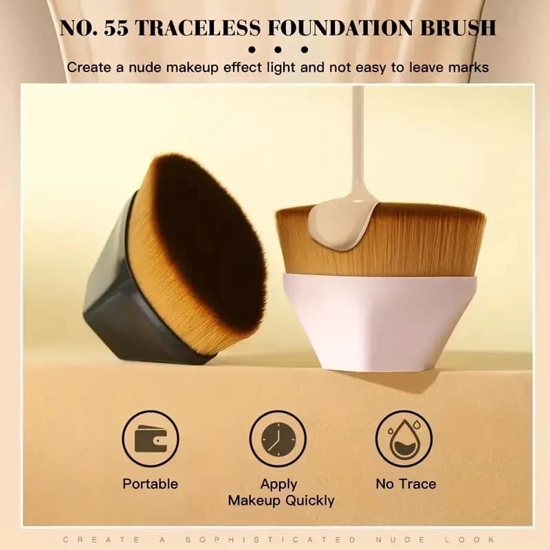 Soft High Density Fiber Hair Easy to Carry Girls Beauty Tools New Magic Makeup Brush Liquid Foundation BB Cream No Trace