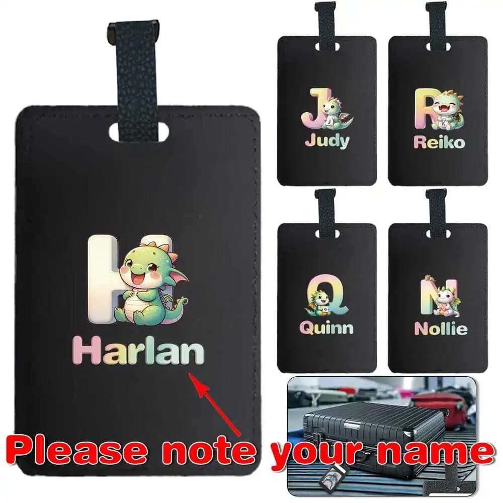 Etichetta per bagagli con nome personalizzato Etichetta identificativa per passaggio aereo in PU Etichetta per valigia Porta biglietti da visita per bagagli Strumento da viaggio personalizzato