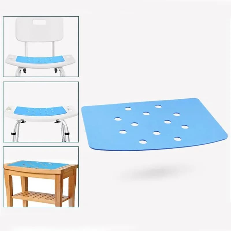 1 pz Sedia da Bagno Antiscivolo per Anziani, Sedile Ausiliario per Vasca, Sgabello Doccia con Cuscino, Sicuro per l'Ambiente del Bagno
