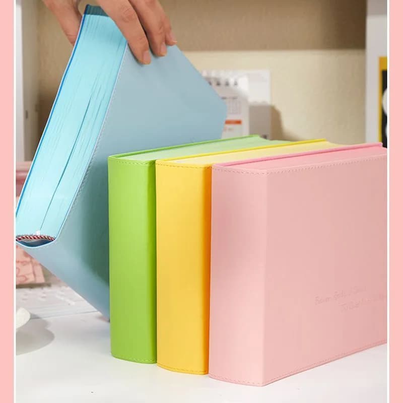 A5 pure color inner page thick notebook brick design student study notepad blank page PU soft leather daily journaling