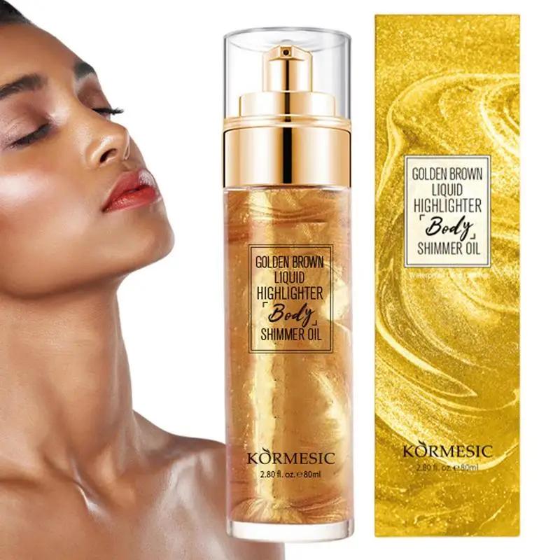 Spray glitterato per capelli Spray Glitter per il corpo Sparkly Quick High-Gloss Face Highlighter Spray per il trucco del corpo luccicante a lunga durata