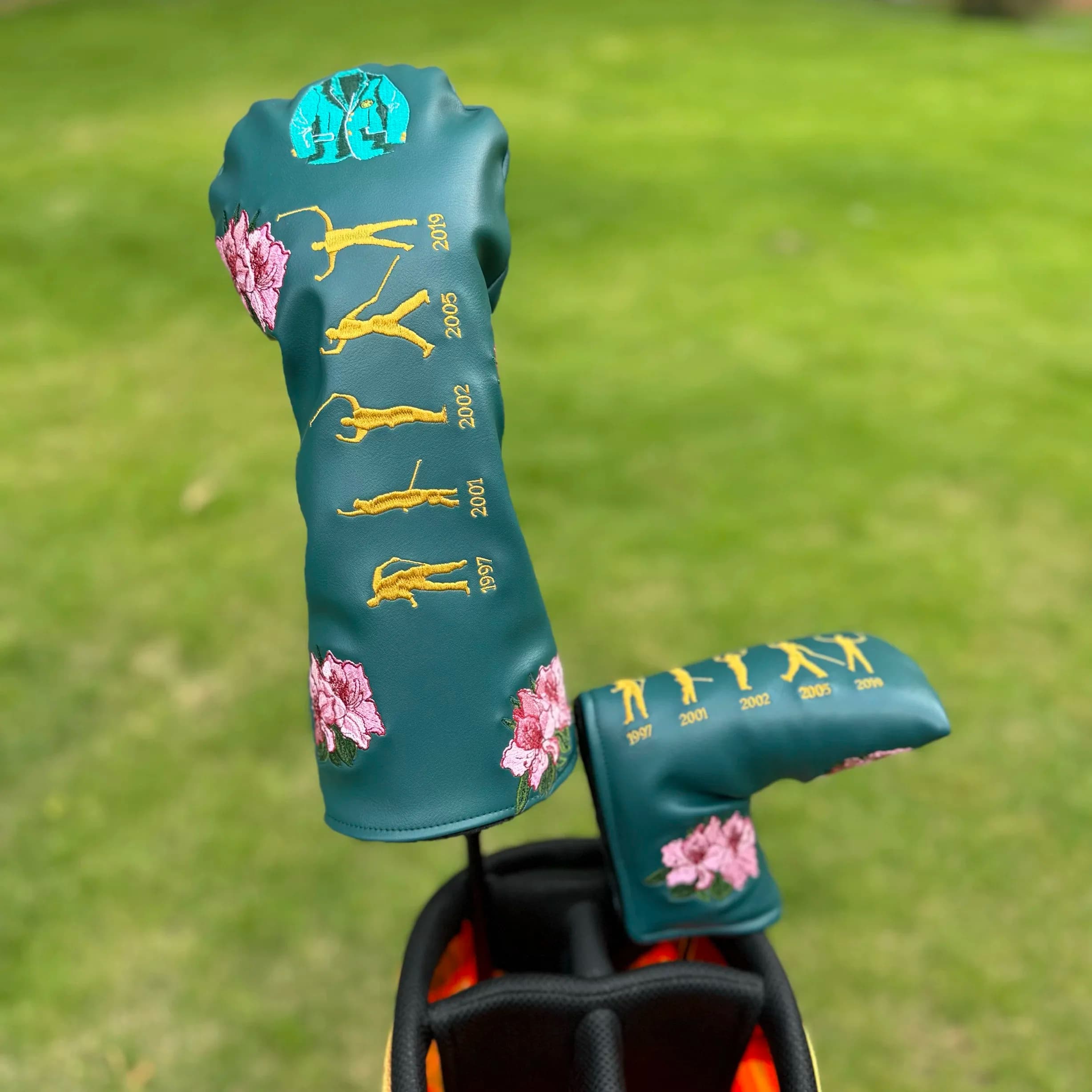 Copricapo da golf commemorativo Masters Sakura, design in edizione limitata di Tiger Woods, campione 5 volte, copricapo per driver e putter