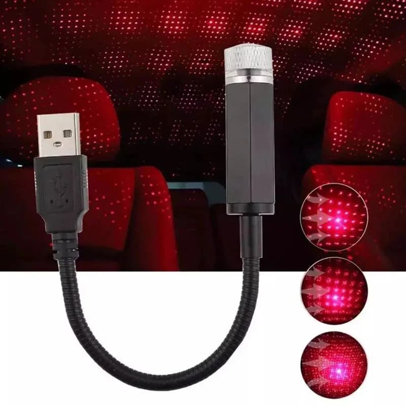 1-4 Pieces Star Projector LED Romantic 2X, Night Light USB 5V, Galassia Projector Lamp for Car Roof, Attic Room, Decoration