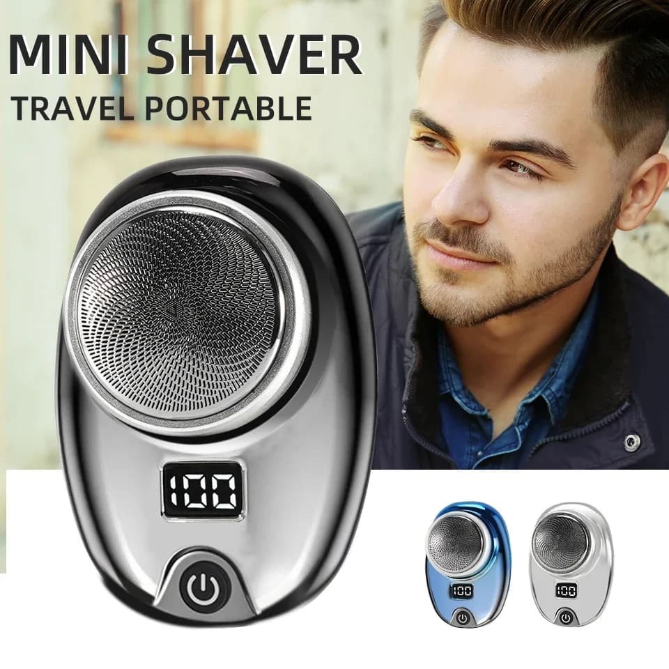 Mini Portable Rechargeable Electric Shaver Digital Display Power Razor Man Shaving Shaver Waterproof Face Body