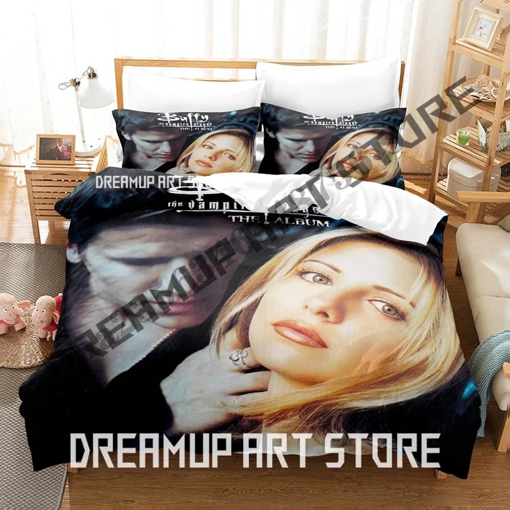 Classici con stampa 3D Buffy The Vampire Slayer Set di biancheria da letto Singolo Doppio Completo Queen King Size Set copripiumino per camera da letto per bambini adulti