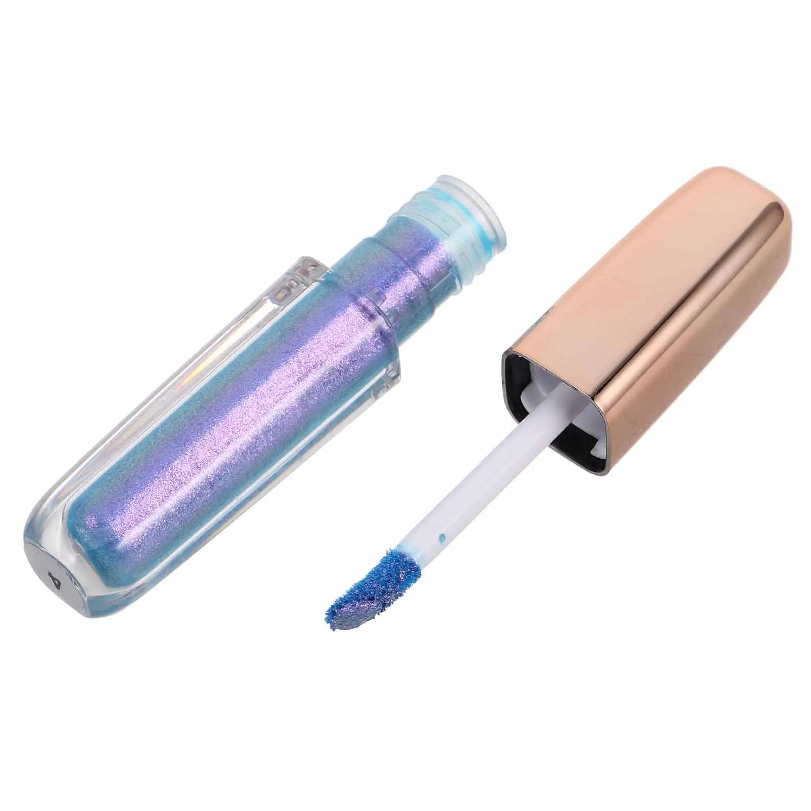 Ombretto Liquido Camaleonte 4 Colori Cangianti Iridescenti Glitter Scintillanti Lunga Durata Trucco Occhi Metallizzato per Donna Festival