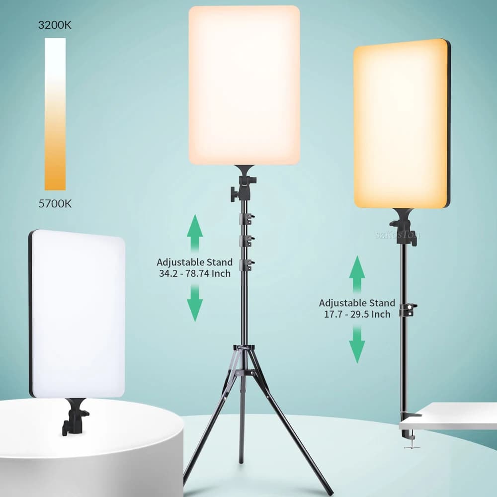 LED photo studio light for makeup lighting Youbute on camera Photo panel lamp with portable video recording 2700K-7500K