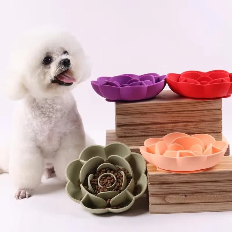Ciotola per Cani Anti-ingozzamento in Silicone Antiscivolo con Ventosa per Alimentazione Lenta - Accessori all'Ingrosso per Animali Domestici