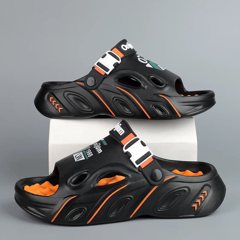 Summer Men's Massage Slippers Outdoor Sandals Beach Comfortable Soft Slides Shoes Casual Men's Shoes Women's Slippers