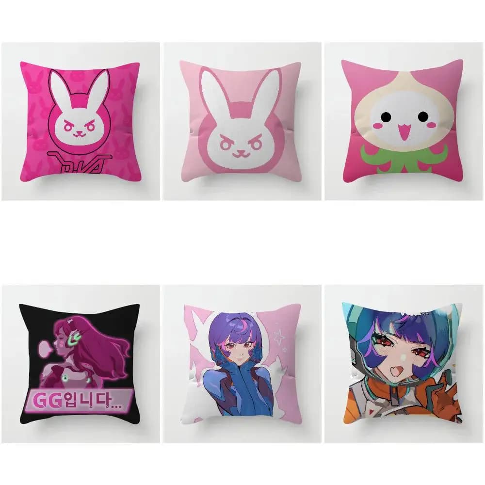 Pop Game O-Overwatch Anime fodera per cuscino, fodera per cuscino da divano, decorazione per la casa, regalo per bambini