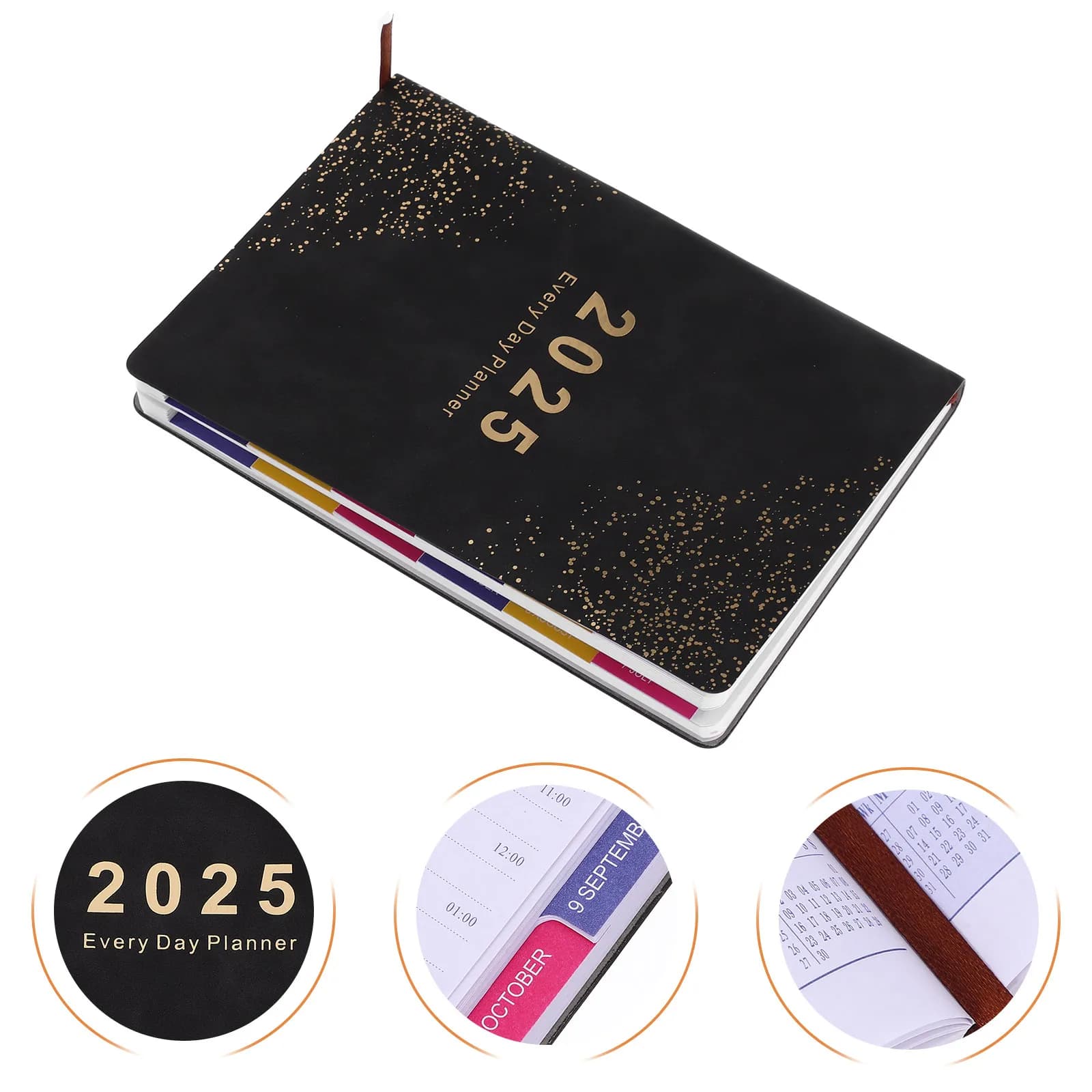 Agenda Accademica per Studenti in PU, Blocco Note Portatile per Ufficio e Casa, Organizer per Scritture Quotidiane e Pianificazione