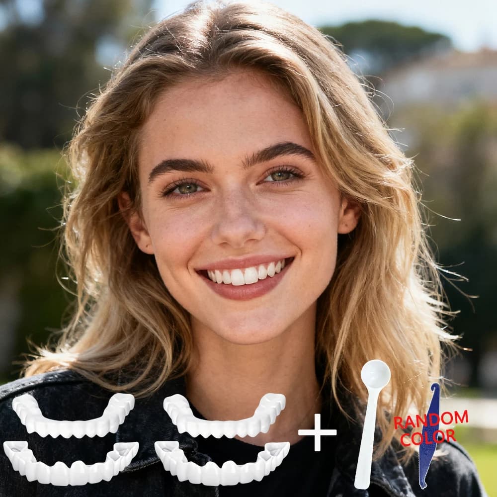 Nuove Faccette Dentali Riutilizzabili per un Sorriso Istantaneo e Sbiancante, Stile Maschile Robusto, Design Resistente per Uomini H2931
