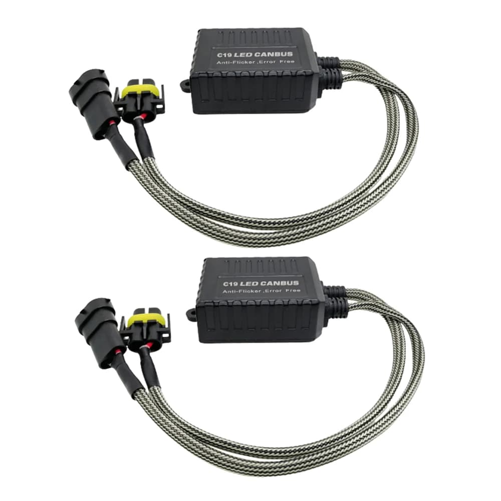 2 Pezzi Decodificatori LED C19 per Fari Auto, Anti-Sfarfallio, Accessori Auto