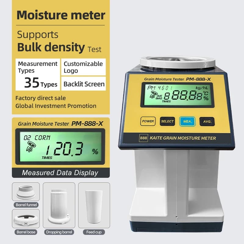A. PM-888X Portable Grain Moisture Tester - 35 Types Digital Grain Moisture Testers, Moisture Meters & Coffee Beans