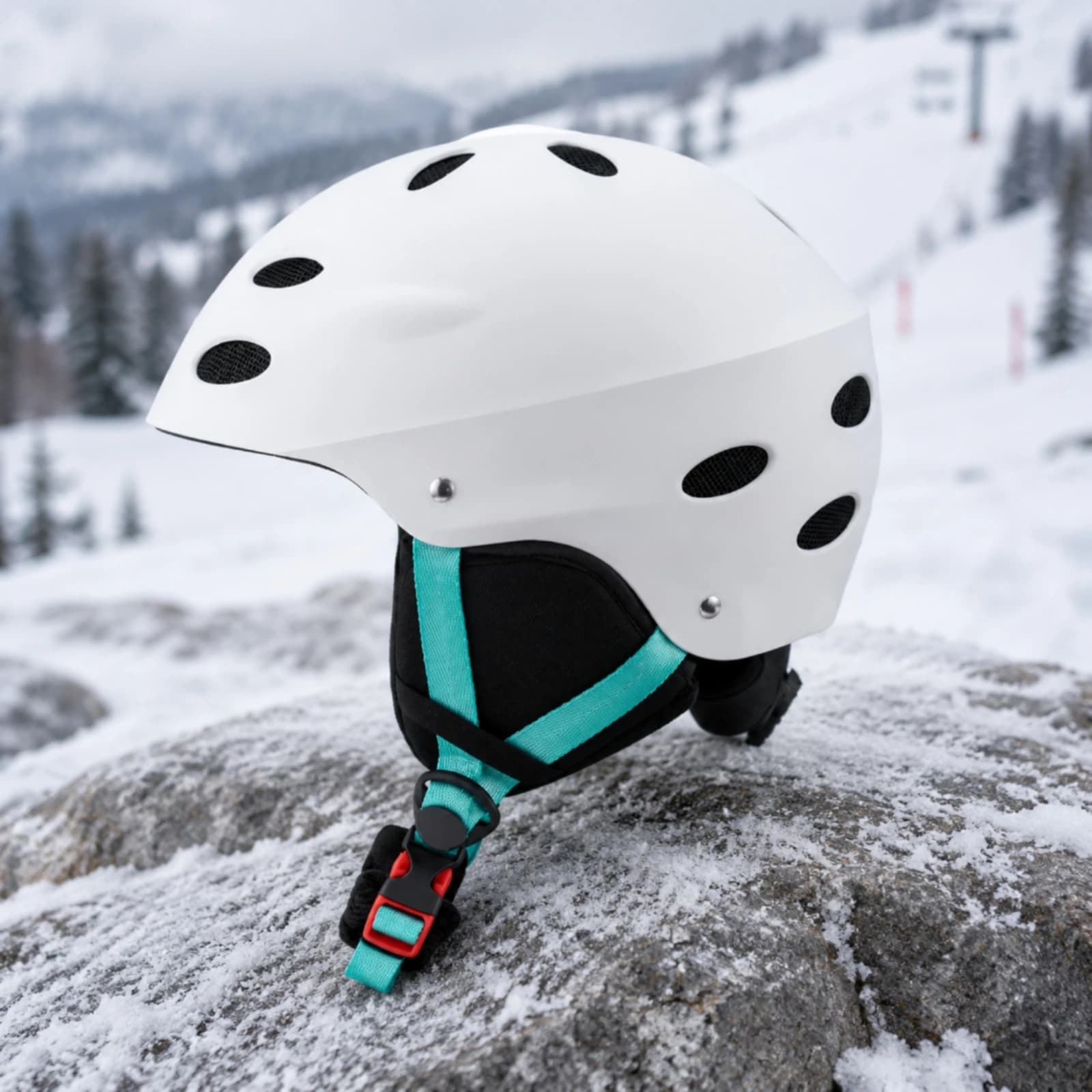 Ski Helmet with Goggles Ventilated Ski Helmet Lightweight Breathable for Adults, Skiing, Snowboarding