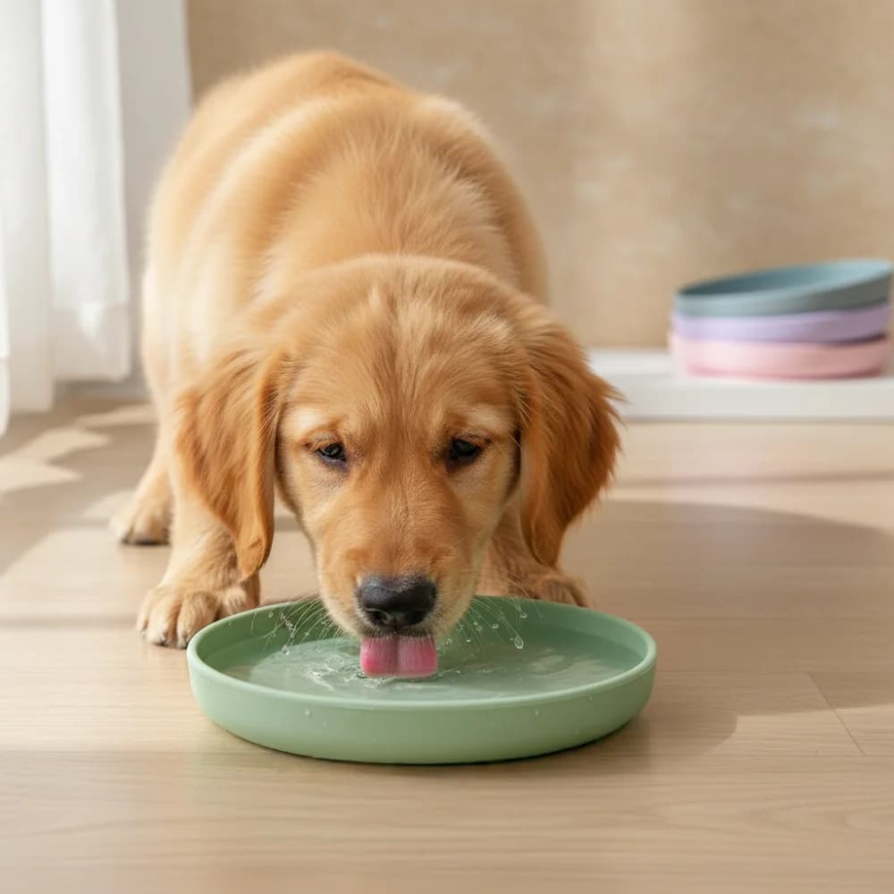 Ciotola per Animali Domestici in Silicone con Bordo Largo Anti-Rovesciamento: Ciotola Pieghevole da Viaggio per Acqua e Cibo, Alimentatore Portatile Anti-Schizzi