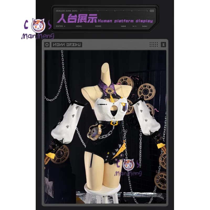 Yidhari Costume Cosplay Gioco Zenless Zone Zero Tuta cappello coda puntello calzini accessori Festa di Halloween Set uniforme dolce da donna