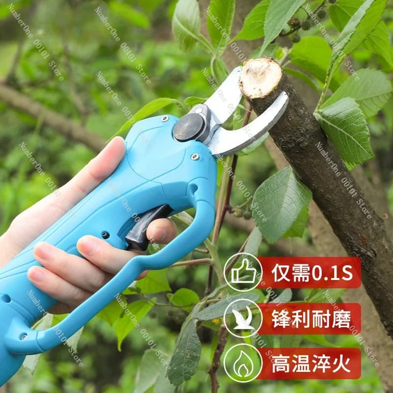 Electric pruning shears - Lithium battery garden scissors for thick branches, shaft grafting and trim