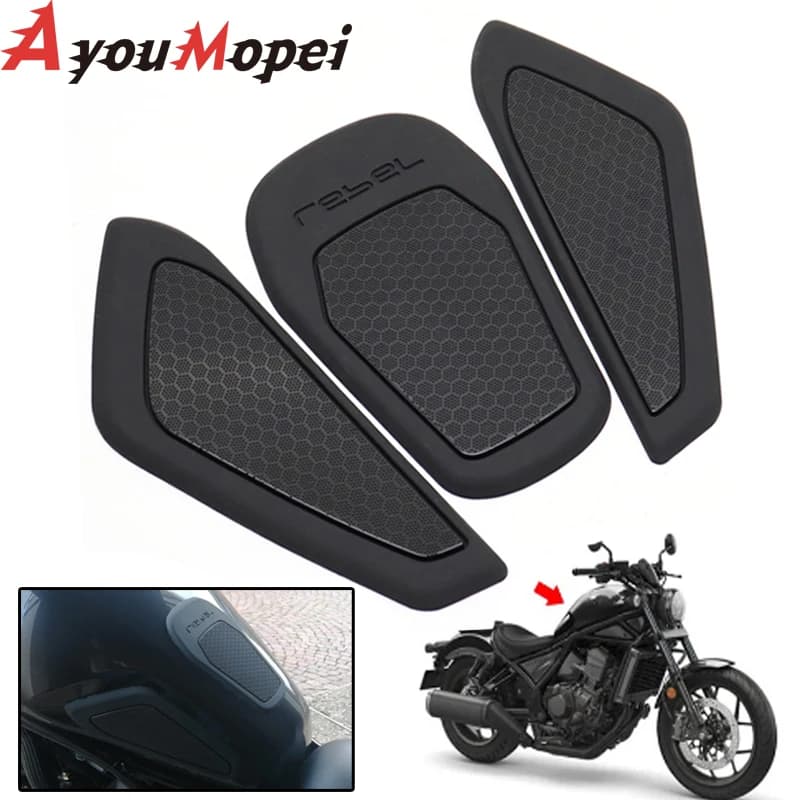 Center Tank Pad Grips Fuel Protection For HONDA Rebel 1100 CMX1100 2021 Side tank Rubber Sticker Protector Sheath Knee Decal