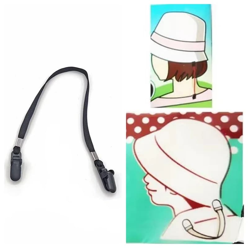 1PC Cap Wind-proof Rope Hat Clips Cap Retainer Fishing Apparel Keeper with Cord for Golfing Fishing Boating Sailing Sports