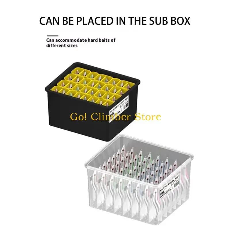 Q84C Fishing Lure Box Portable Shrimp Lure Storage Container Squid Baits Separator