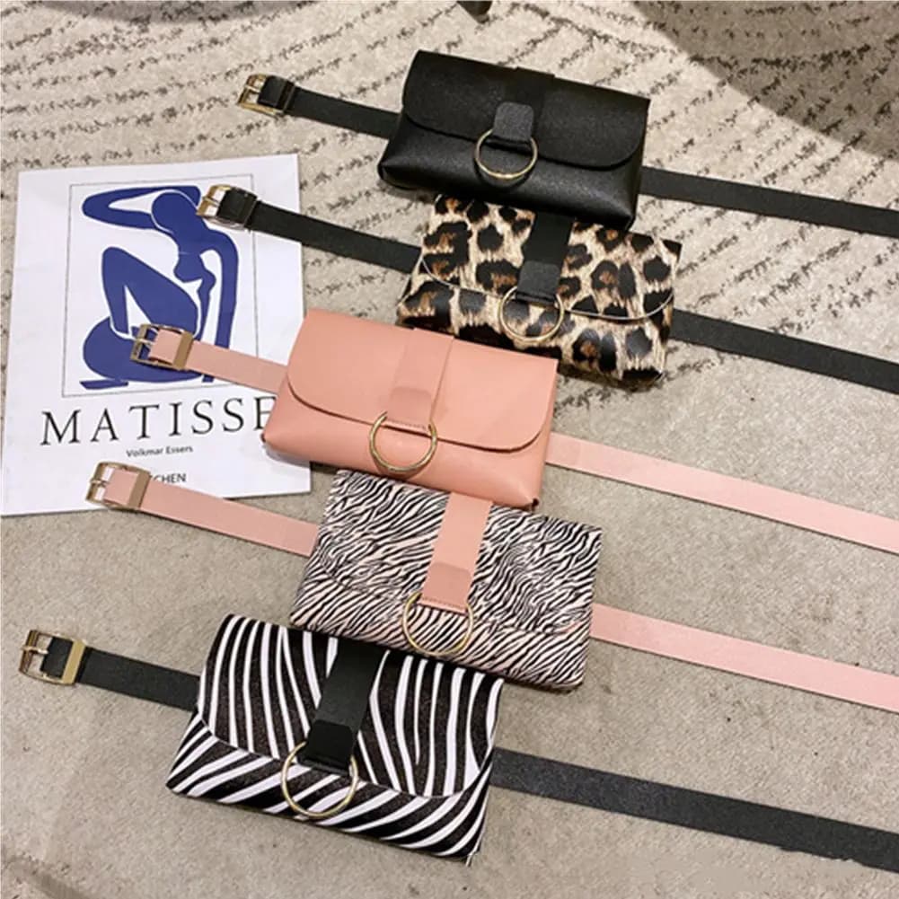 Moda 2 In 1 cintura femminile portamonete Mini marsupio cintura borsa per cellulare marsupio da donna marsupio In pelle con patta
