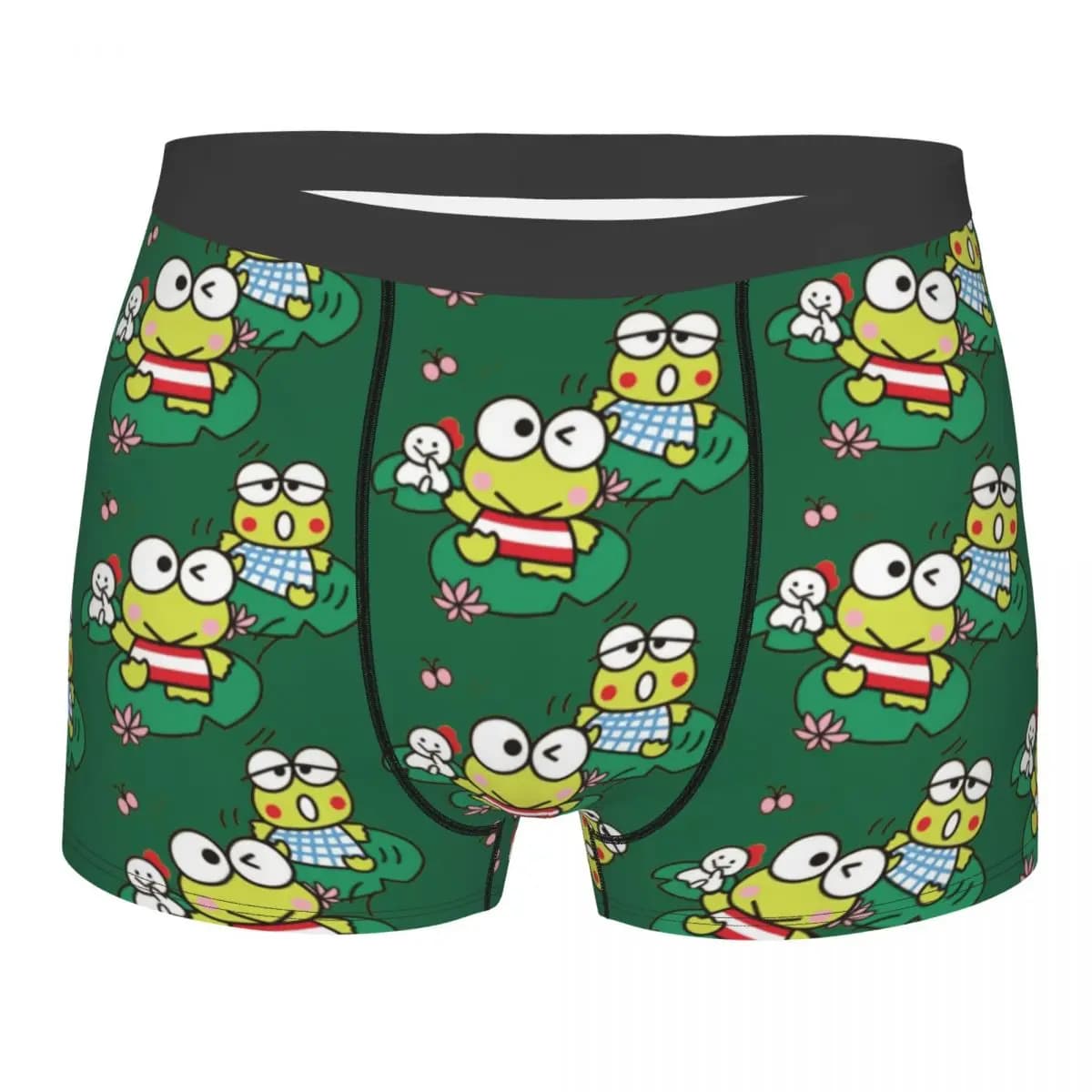 Intimo personalizzato KeroKeroKeroppi con cartoni animati, boxer traspiranti da uomo, mutande morbide per uomo