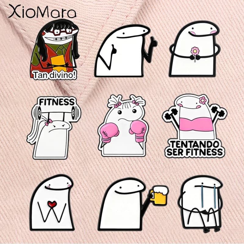 Fun Beaches in Fitness Theme with Cartoon Characters, Fitness Passions with Boxing Figures and Peas Lifting, Bearing, Jewelry and Gifts